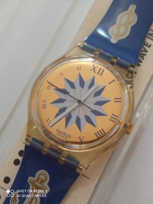 SWATCH GENT 1991 BLUE ANCHORAGE GK140 NEU TOP FUNKTIONSTÜCHTIG VINTAGE