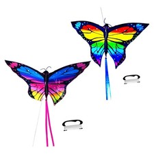 Butterfly Kite Easy to Fly 328ft Line Handle Included Outdoor Toys Kites for