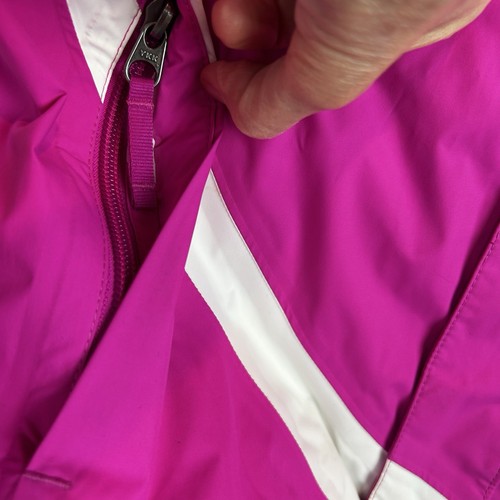 North Face Jacket Girls M 10 Pink Hyvent Outdoors Lined Rain Coat Hiking Youth - Picture 7 of 15