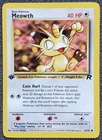 1st Edition Meowth - Team Rocket - #62/82 - Vintage Pokemon Card 2000 WOTC