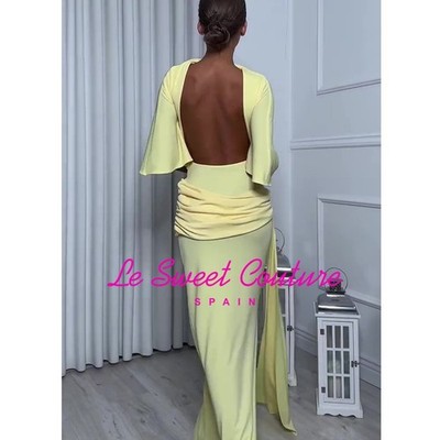 knee length dresses for ladies Lace Open-Back Cape-effect Maxi Dress in Cabernet – CHICIDA main image 1