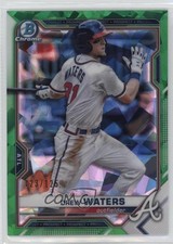 2021 Bowman Sapphire Chrome Prospects Green Refractor 123/125 Drew Waters 0s9t