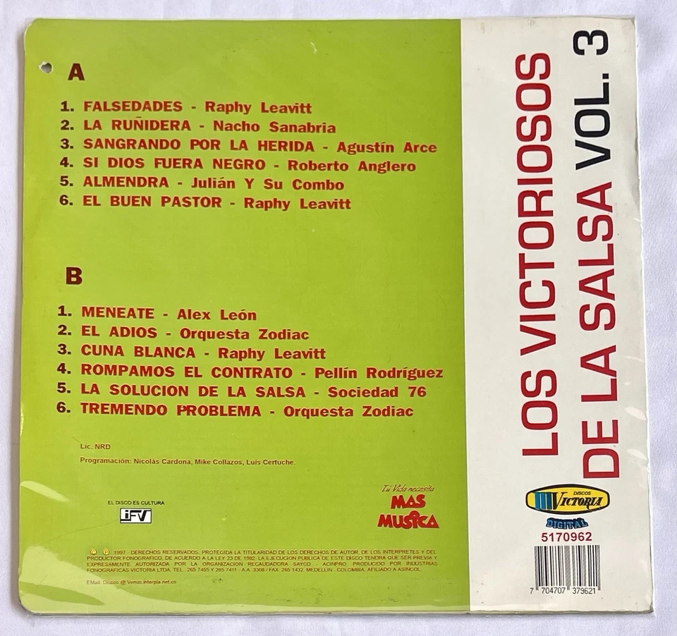 Los Victoriosos de la Salsa Vol. 3- Sociedad 76, Zodiac, Agustín Arce, Guaguanco Foto 2 de 4
