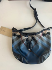 Burberry Nova Check Crossbody Bag Blue Multicolor with Tags GREAT Condition