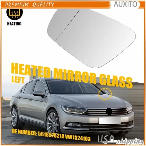 For VW Passat 2012-2015 Driver Hand Side Wing Mirror Glass Heated H