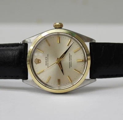Rolex Oyster Perpetual 1002 34mm 14k Basel SS 1960's Automatic Watch - Image 1 of 4