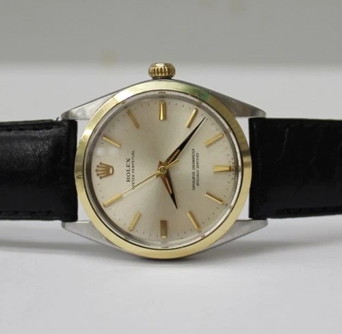 Rolex Oyster Perpetual 1002 34mm  14k Basel  SS 1960's Automatic Watch