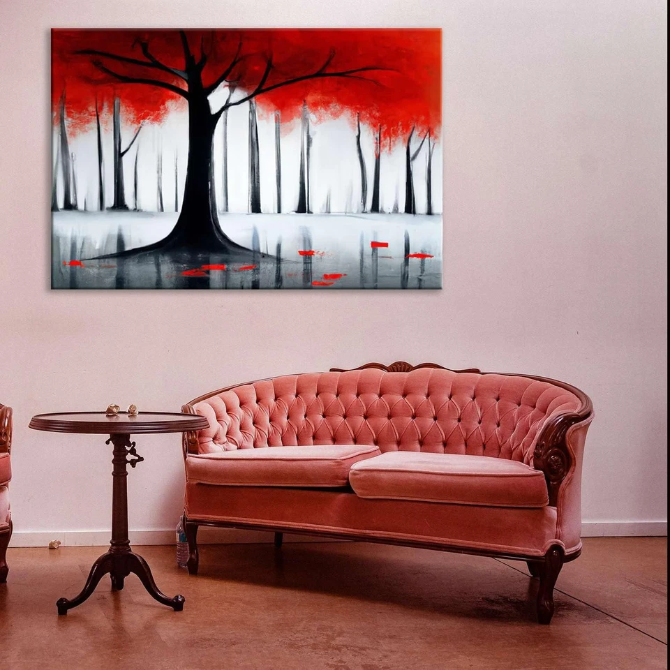 Quadro Su Tela Ombrelli Colorati Pittura Felice - Quadri Moderni Astratti - Stam - Immagine 4 di 4