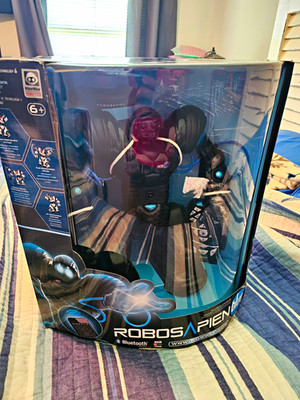 WowWee RoboSapien Blue Bluetooth Smart Robot Toy, Fully Articulated, 2013