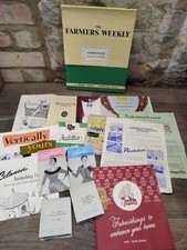 Super rare 1957 FARMERS WEEKLY information folder fabrics furnishings brochures 