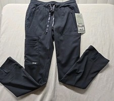 Grey's Anatomy By Barco Scrub Pants Sz XS PETITE Zip Pocket New