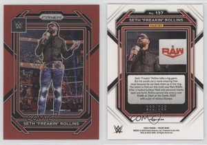 2023 Panini Prizm WWE Red Prizm /299 Seth Rollins Seth Freakin Rollins #137