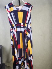 SheIn Size XL Large Color Block Dress Full Length A12