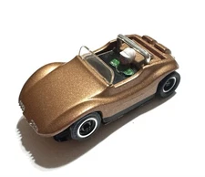 RARE 1972 TYCO PRO No. 8809 Metallic Gold Dune Buggy HO Slot Car Beauty !!