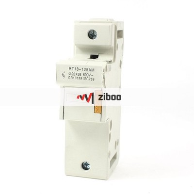 RT18-125AM AC 690V 125 A 1 Pole 1P 22mm x 58mm Cylindrical Fuse Holder Base G Kd
