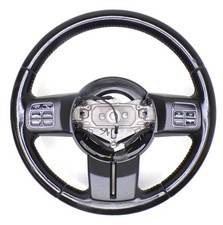Jeep 11-17 Wrangler JK Black Leather Steering...