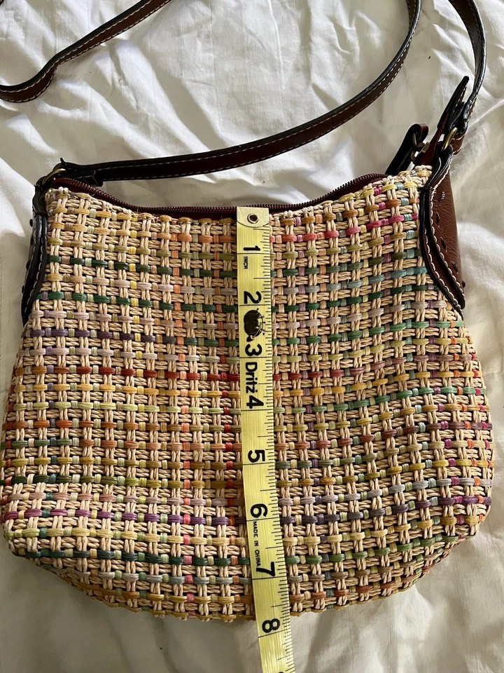 Bolso Bandolera Fossil Tejido Yute Bolso de Hombro Boho Otoño Colores Regreso a la Escuela Foto 4 de 4