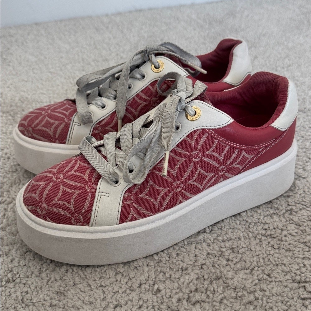 Michael Kors Romey Logo Jacquard Platform Sneaker, Rose Color - Size 6.5 thumbnail 4