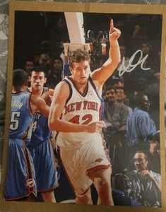 David Lee Signed Autograph 8x10 Photo New York Knicks
