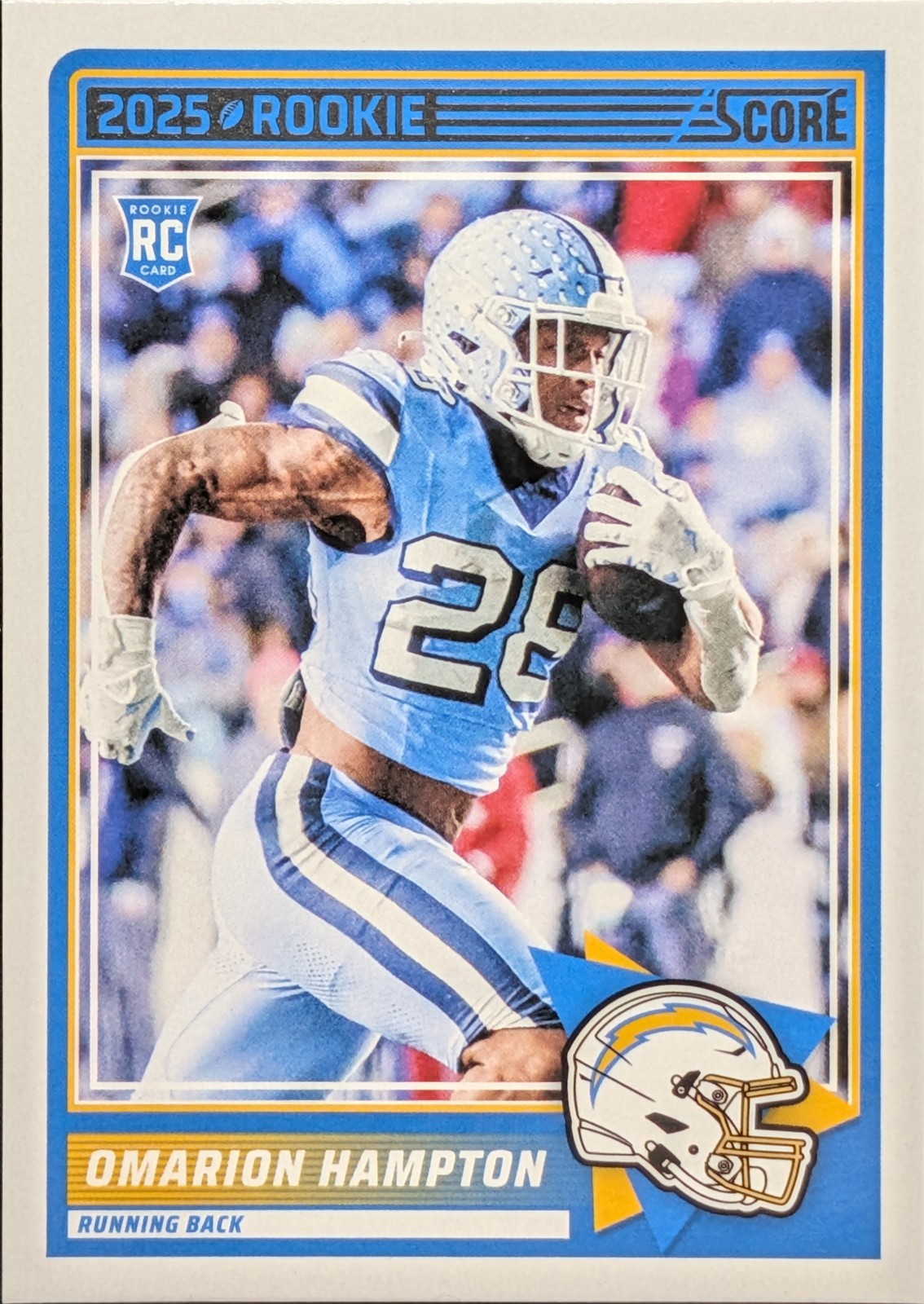 2025 Score Rookies Insert #37 Omarion Hampton Los Angeles Chargers RC
