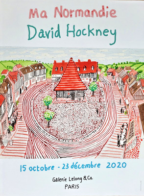 DAVID HOCKNEY - ORIGINAL EXHIBITION POSTER - GALERIE LELONG PARIS - 2020