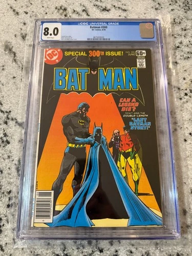 Batman # 300 CGC Graded 8.0 DC Comic Book 1978 JH22