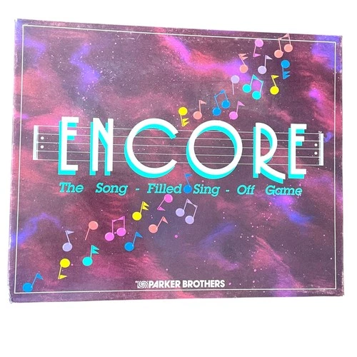 Vintage 1989 Encore Song Filled Sing Off Game Parker Brothers Complete