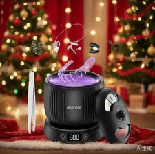 Ultrasonic Retainer Cleaner Upgraded 4 Modes 45kHz Dental Cleaner Christmas Gift