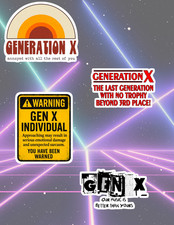 Gen X 4pc Sticker Pack