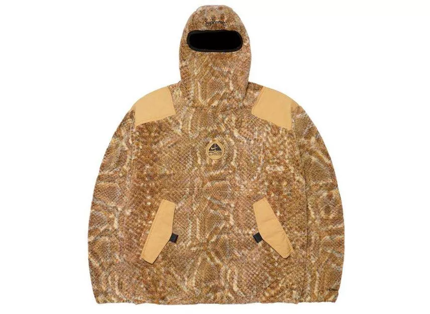 Pull polaire Supreme Nike ACG peau de serpent dorée
