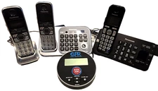 Panasonic KXTGE240 + KX-TG7741 + CPR V10000 SPAM SCAM CALL BLOCKER w/ 3 Handsets
