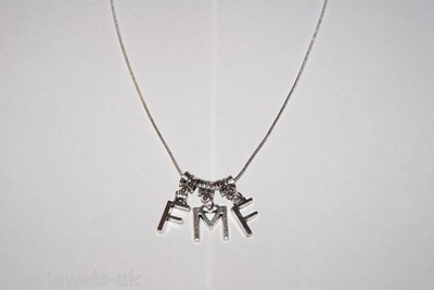 Hotwife 'FMF' Female Male Female Threesome Euro Necklace Fetish Lifestyle Letter