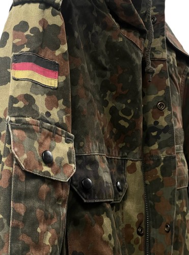 German Flecktarn Camo 2XL Parkas, Reg. to Tall, Grade 1 used cond.,free shipping - Picture 3 of 5