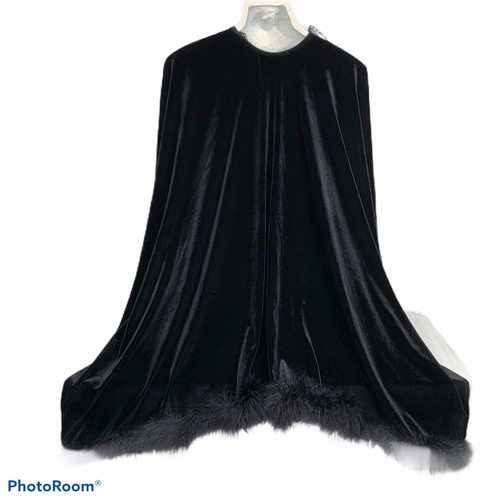 Vintage Velvet Drape Boudoir Wrap Boa Feather Marabou USA JR Nights Caliendo - Picture 7 of 17