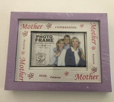 Photo Frame "Mother" 4x6 Photo NIP Purple Greenbrier Industries Special Moments