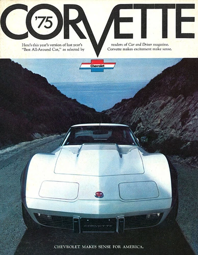 '75 Chevrolet Corvette Car Advertising Vintage Poster