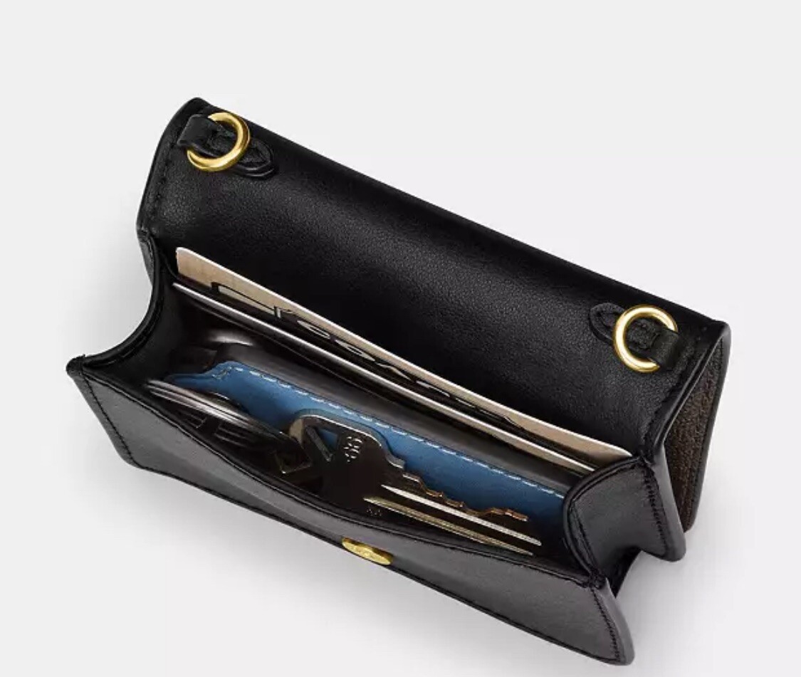 ショルダーバッグ・ポシェット COACH Mini Wallet On A Chain In Signature Canvas 6650 Coach 6650 Mini Wallet On A Chain In Signature Canvas Brown