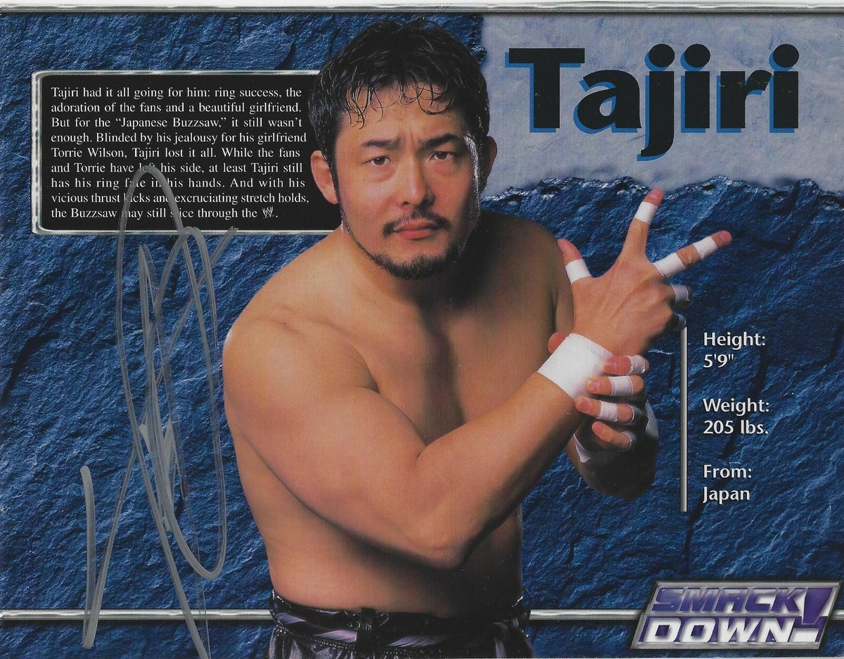 Yoshihiro Tajiri Signed 7x9 WWE Event Program Page ECW New