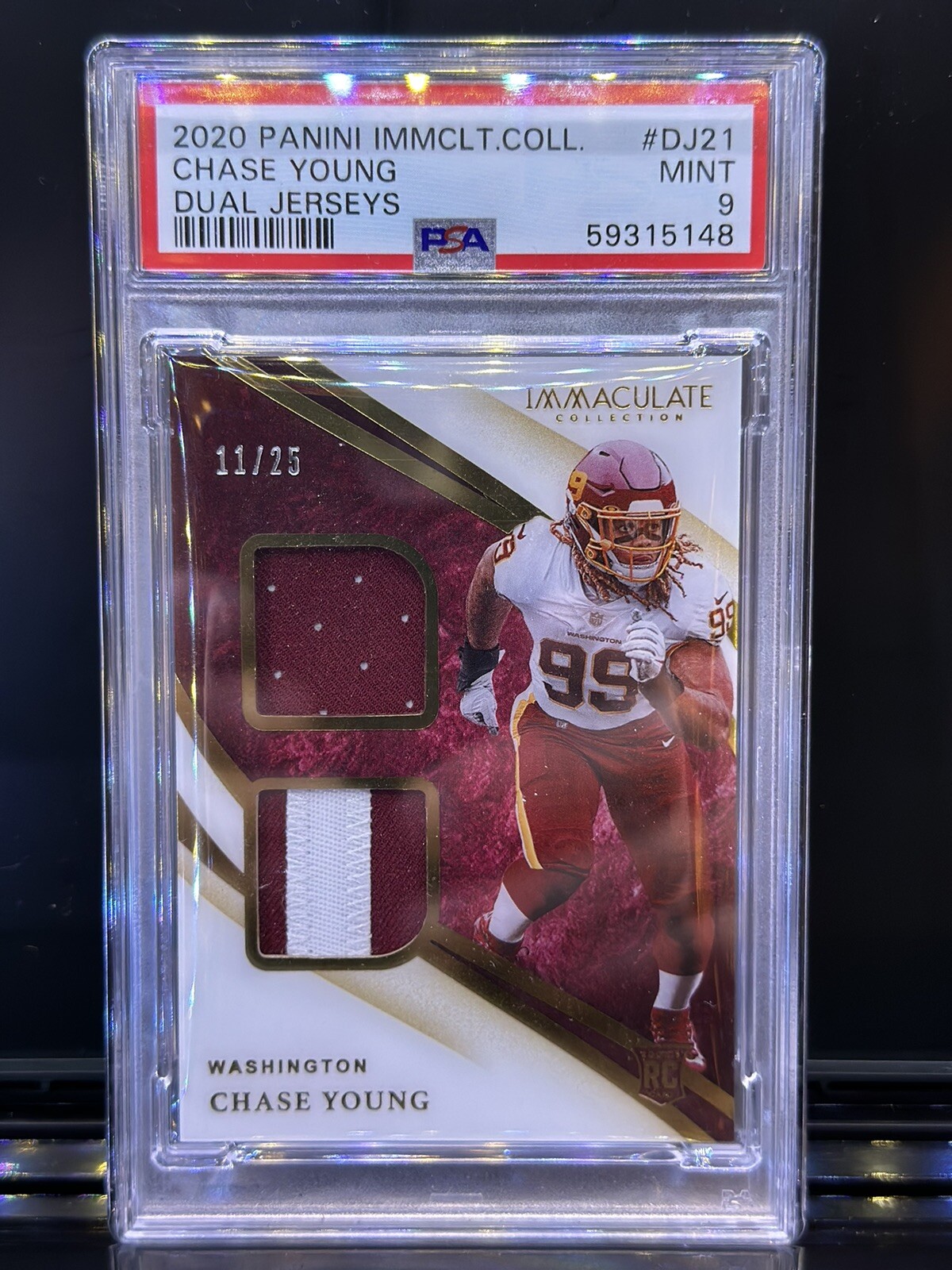 Chase Young Panini Immaculate Collection Dual Jerseys #DJ21 Base