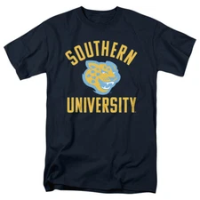 Southern University Adult T-Shirt One Color Logo, Navy, S-5XL