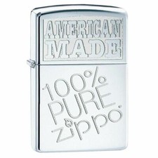  ZIPPO LIGHTER AMERICAN MADE 100% PURE ZIPPO 