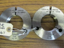 Go and No Go Thread Ring Gage Set 1.909"-40 UNS-2A