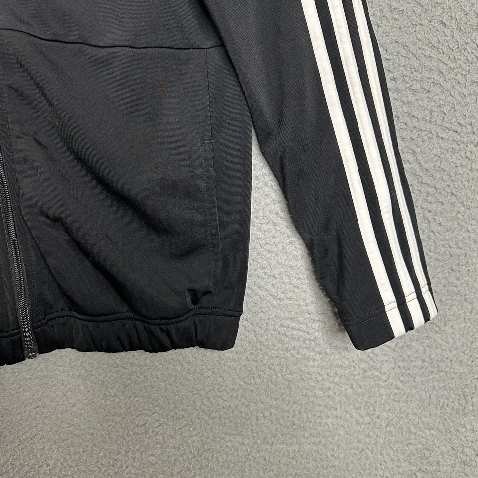 Adidas Womens Full Zip Jacket Womens M 12-14 Black White Regular Fit Polyester - Image 4 of 4