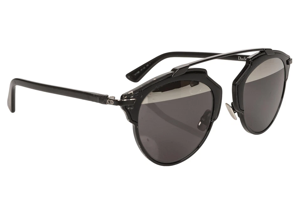 Auténticas gafas de sol redondas negras para mujer Dior SoReal B0YMD tonos 48/22/140 Foto 2 de 4