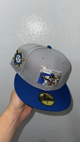 New Era 59fifty Gray Jackie Robinson LA Dodgers Fitted Hat Size 7