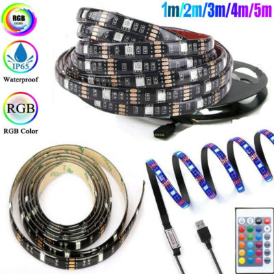 LED Streifen Lichter 5050 RGB Licht Farbe wechseln Band Schrank TV USB WEIHNACHTSGESCHENK