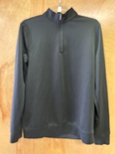 HICKEY FREEMAN Mens 1/4 Zip Pullover Stretch Performance Wick Black Size Small