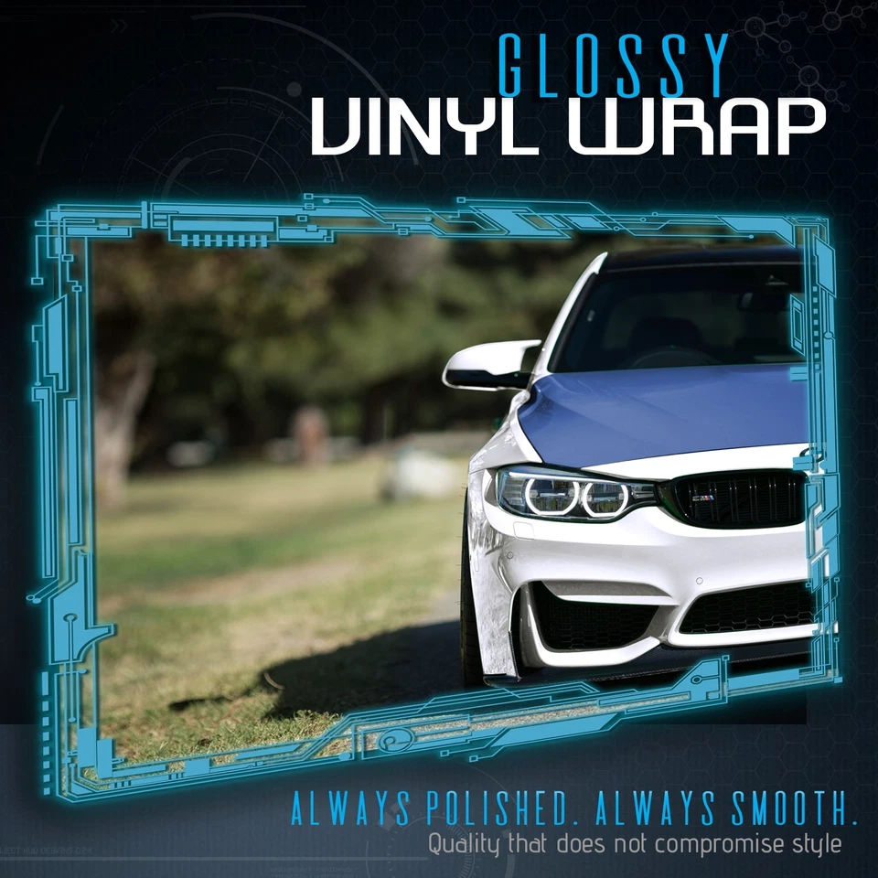 Envoltura de vinilo brillante premium para automóvil vehículo calcomanía calcomanía película sin burbujas de aire Foto 4 de 4