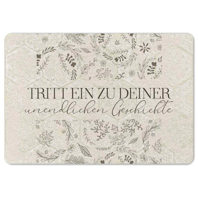 Interluxe Fußmatte 40x60 cm - Tritt ein zu deiner unendlichen Geschichte - Deko
