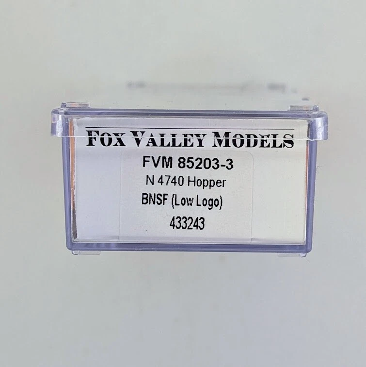 Fox Valley Models FVM85203-x N Scale 4740 Hopper - BNSF (Low Logo) - Image 2 of 2